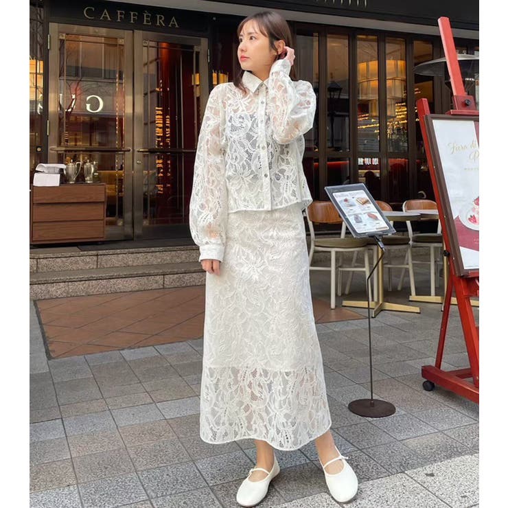 Flocky Lace Skir | LE CIEL BLEU outlet | 詳細画像5 