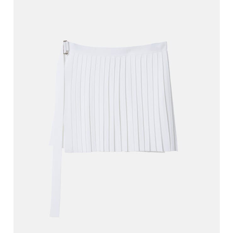 White | Knit Pleats SK | LE CIEL BLEU outlet