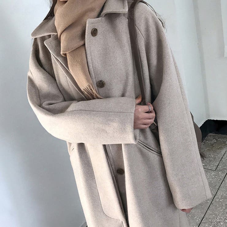 【美品】lato ラト　l-a-t-o 韓国ブランド　ウール混アルパカコート 美品】lato ラト l-a-t-o 韓国ブランド ウール混アルパカコート