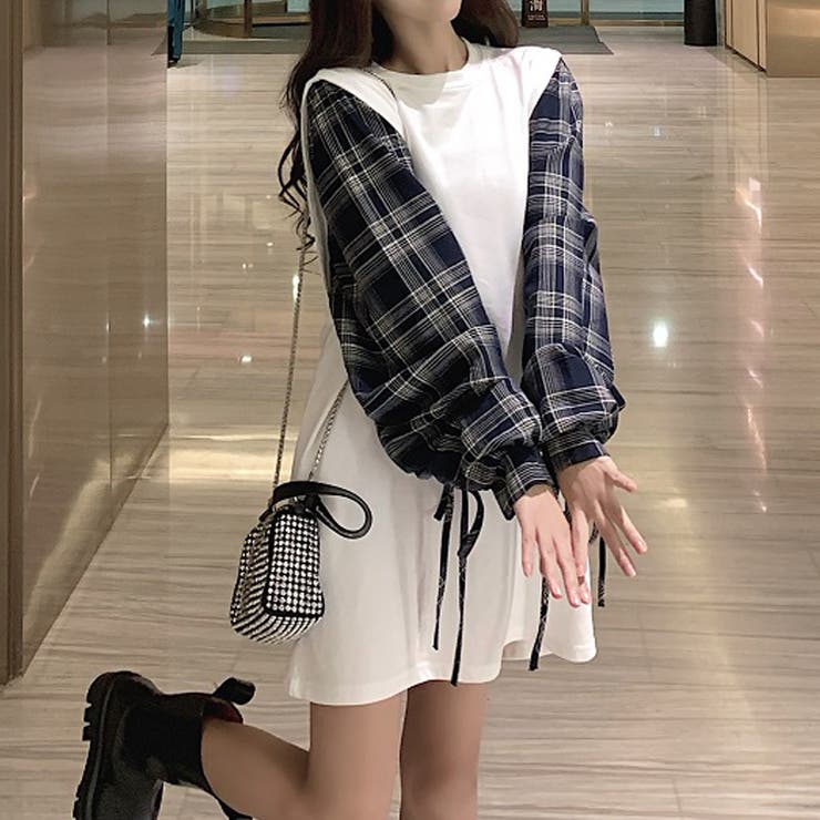 韓国 ファッション ドッキングワンピース | La Bella | 詳細画像6 