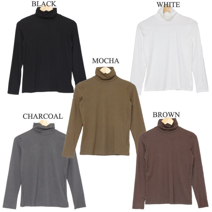 シンプルハイネックカットソー 長袖 トップス | Leggy&Paggy | 詳細画像4 