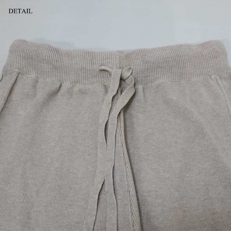 裾フリル ニットワイドパンツ リブニット ニットパンツ 秋冬 | Leggy&Paggy | 詳細画像11 