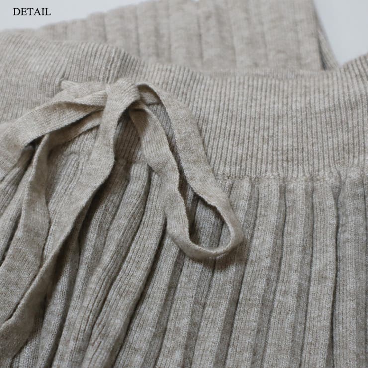 ニットプリーツワイドパンツ プリーツパンツ ニットパンツ ワイドパンツ | Leggy&Paggy | 詳細画像11 