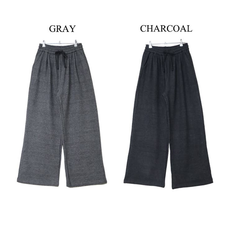 ぽかぽか暖か 裏ベロア タックワイドパンツ | Leggy&Paggy | 詳細画像14 