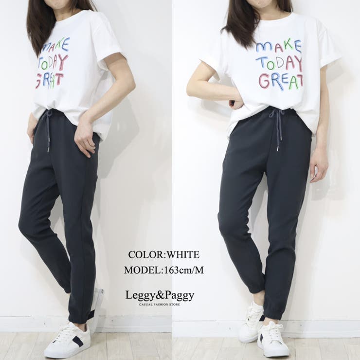 英字ロゴ ビッグTシャツ 半袖Tシャツ ロゴT Tシャツ半袖 | Leggy&Paggy | 詳細画像6 