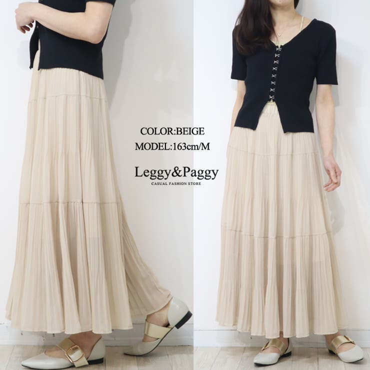 プリーツティアードスカート プリーツスカート ティアードスカート | Leggy&Paggy | 詳細画像8 