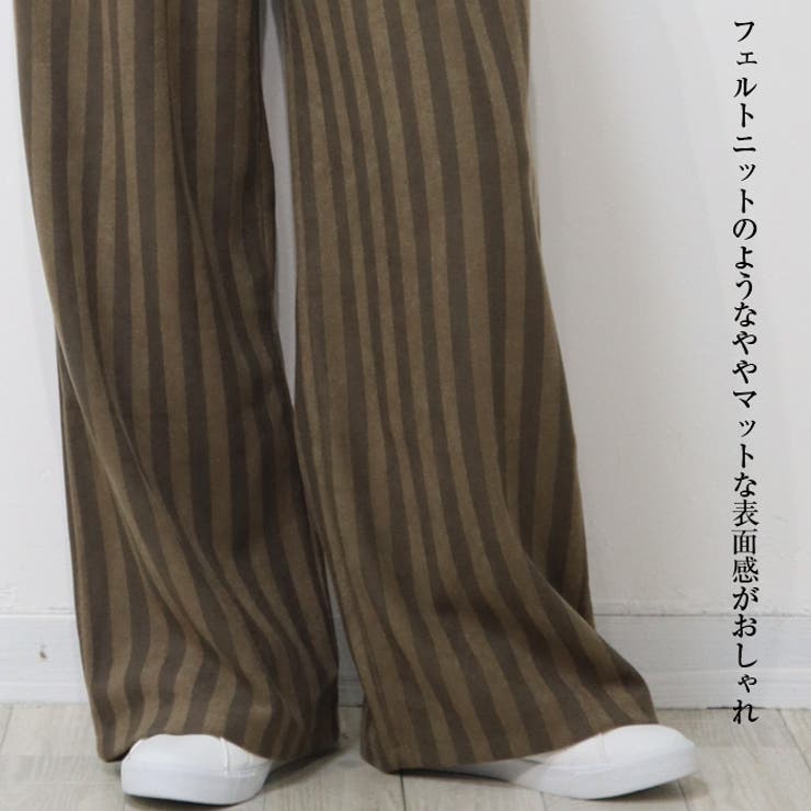 90s ストライプ コットン100% イージーパンツ ブラウン itimi 90s ストライプ コットン100% イージーパンツ ブラウン itimi