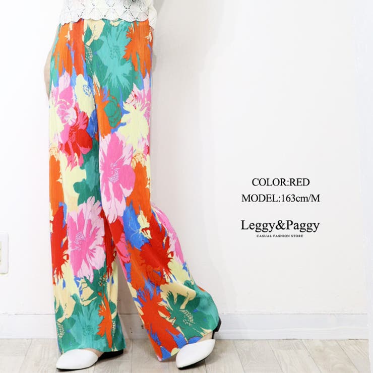 PLEATS PLEASE 花柄パンツ セール】ワイドフラワープリント花柄パンツ（その他パンツ
