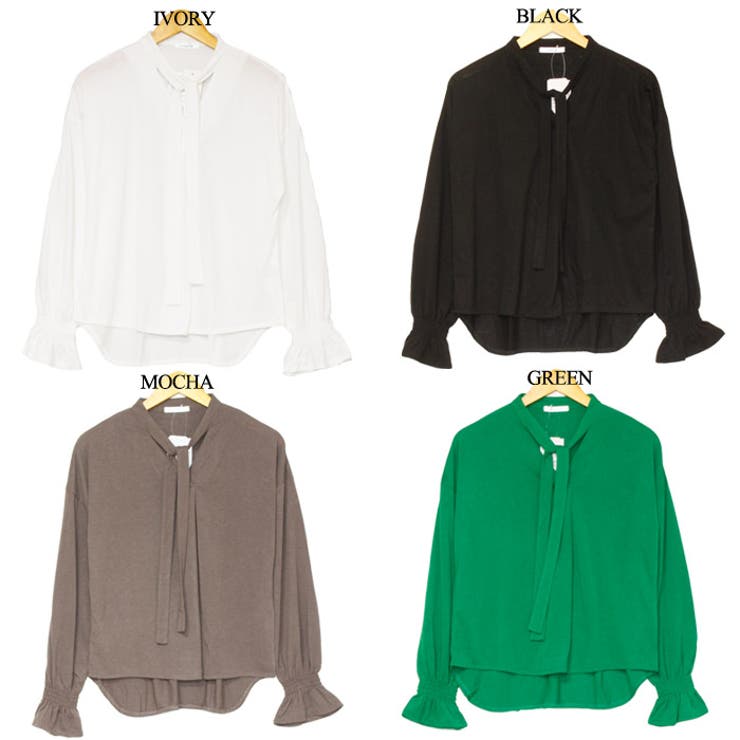 タイデザインプルオーバー しなやかカットソー ボウタイプルオーバー | Leggy&Paggy | 詳細画像12 