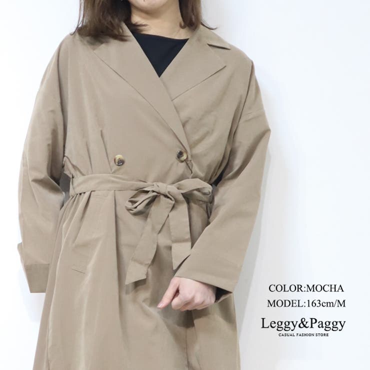 バックシフォン切り替えトレンチコート バックシャンコート