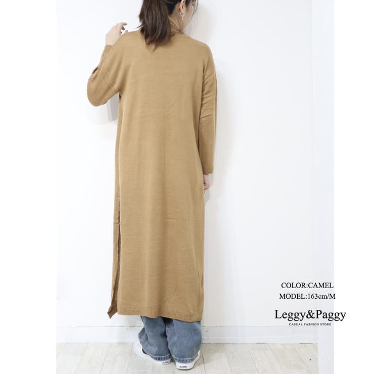 サイドスリットニットワンピース [品番：ELEW0001912]｜Leggy&Paggy（レギーアンドパギー）のレディースファッション通販｜SHOPLIST（ショップリスト）