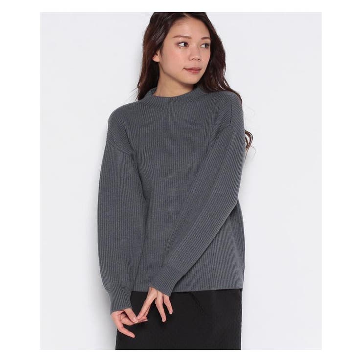 未使用品　Leilian レリアン　トップス　ボーダー　ドルマン　新品タグ付き ボトルネックニットプルオーバー[品番：LAVW0006524]｜Leilian