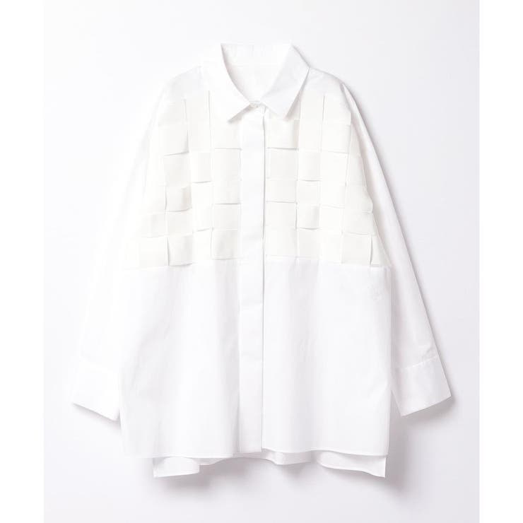 グログランチェックシャツブラウス[品番：LAVW0014235]｜LANVIN