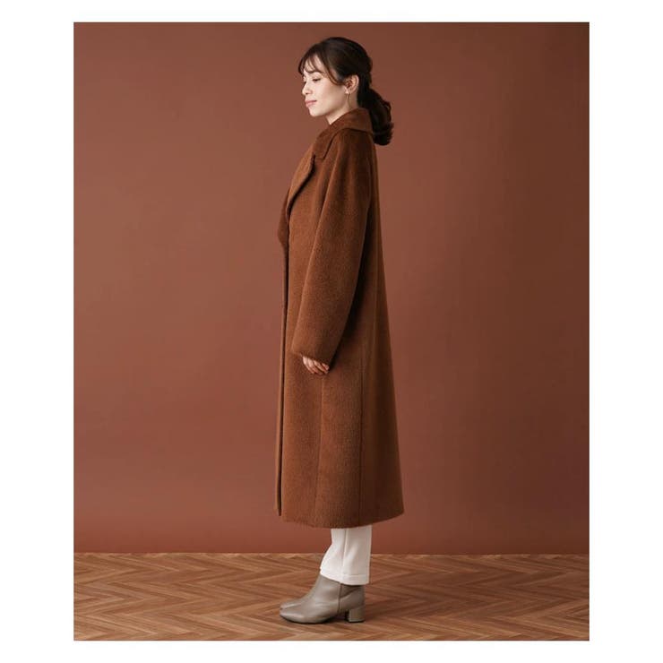 アルパカ混シャギーダブルコート[品番：LAVW0012941]｜Leilian