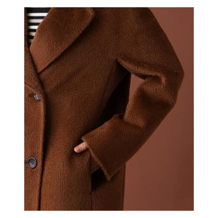 アルパカ混シャギーダブルコート[品番：LAVW0012941]｜Leilian