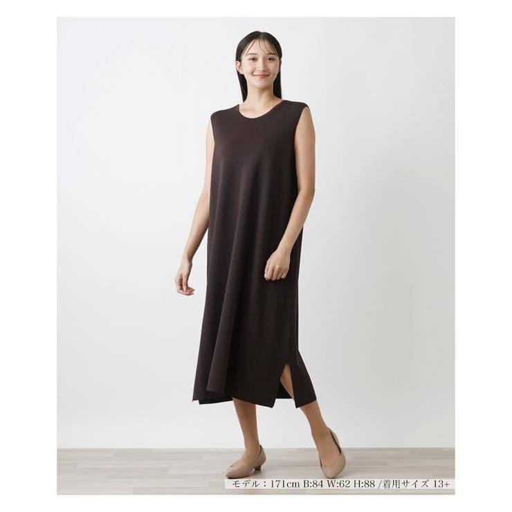 Leilian レリアン　ワンピース　ワンピ　レース　ダークブラウン　13 2L カットワークレースワンピース【Leilian WHITE