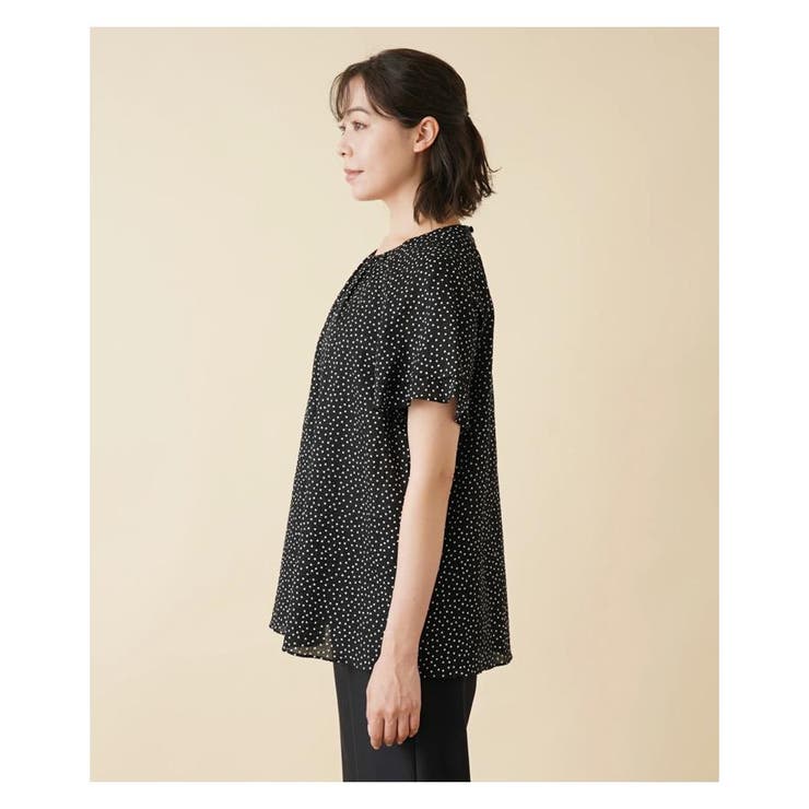 ドットスモックブラウス[品番：LAVW0009700]｜Leilian PLUS HOUSE