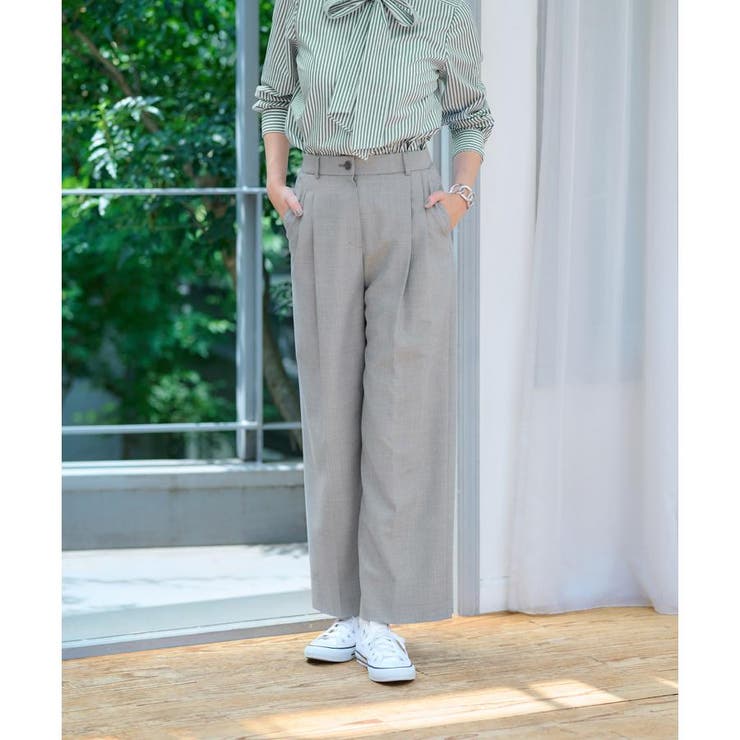 後ろウエストゴムタックパンツ[品番：LAVW0017273]｜CARA O CRUZ