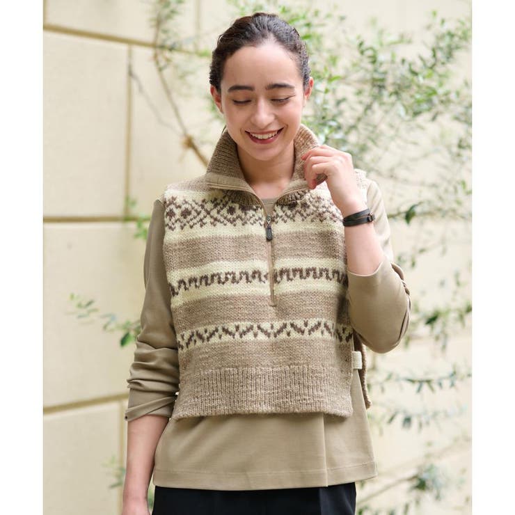ノルディックのニットベスト[品番：LAVW0018081]｜CARA O CRUZ（キャラ