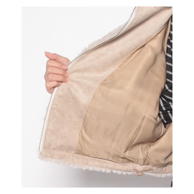 フェイクファーフーデッドショートコート[品番：LAVW0006016]｜Leilian