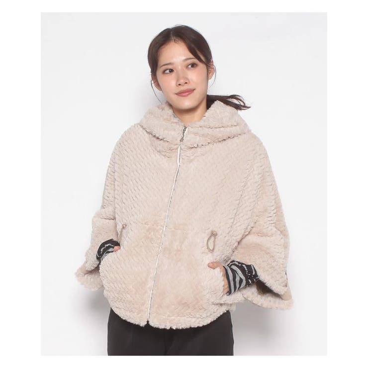 フェイクファーフーデッドショートコート[品番：LAVW0006016]｜Leilian