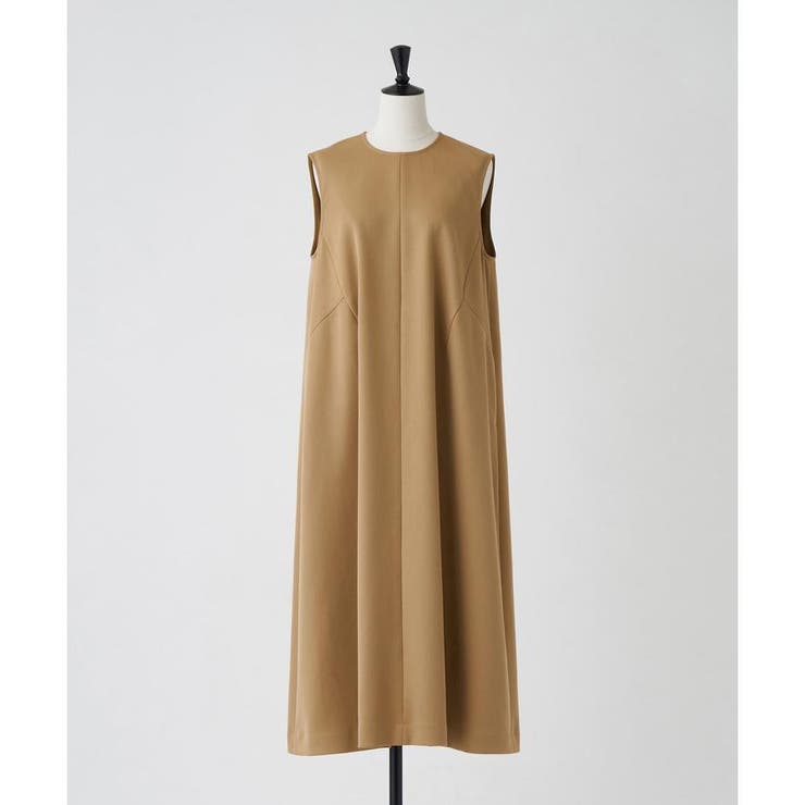 新品 LANVIN en Bleu コットンストレッチ切替ワンピース