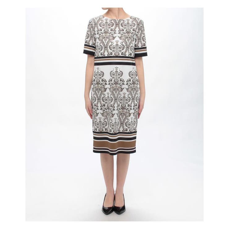 サラサ×ボーダー柄ワンピース[品番：LAVW0009049]｜LANVIN COLLECTION