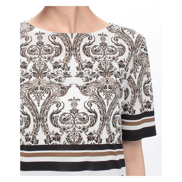 サラサ×ボーダー柄ワンピース[品番：LAVW0009049]｜LANVIN COLLECTION