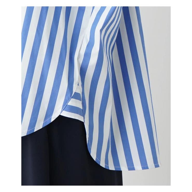 ストライプ柄バンドカラーシャツ[品番：LAVW0015496]｜Leilian
