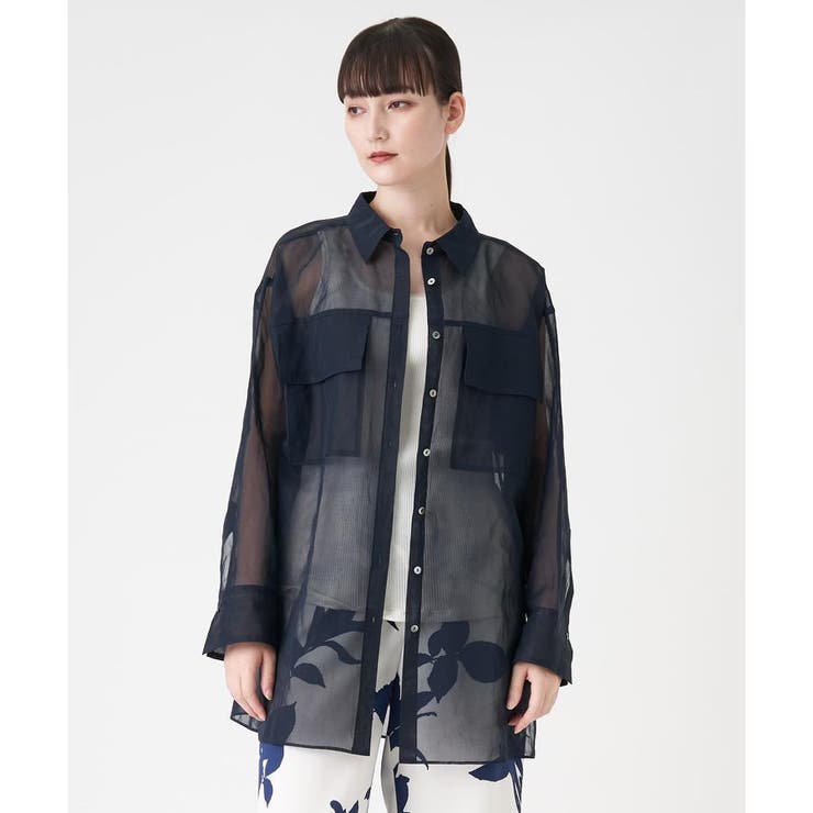 コットンオーガンジーシャツブラウス[品番：LAVW0014478]｜LANVIN 