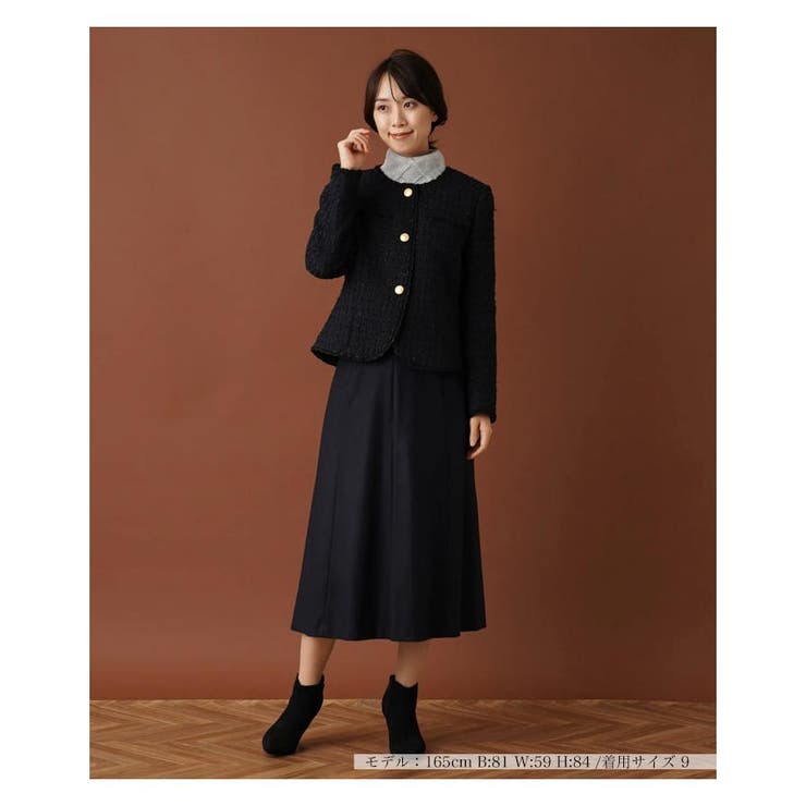 ツイードノーカラージャケット[品番：LAVW0012397]｜Leilian