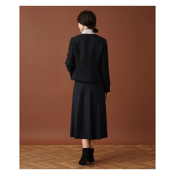 レリアン　ノーカラーツイードジャケット ノーカラージャケット | Leilian (Women)/レリアン | 三越伊勢丹