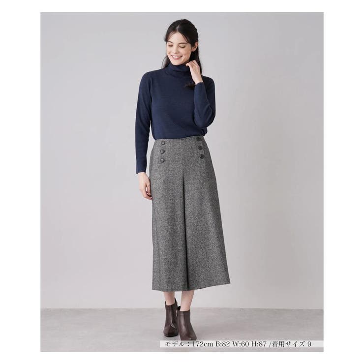 新品【Leilian レリアン】ツイード ガウチョパンツ ワイドパンツ 17＋ 新品【Leilian レリアン】ツイード ガウチョパンツ ワイドパンツ 17＋