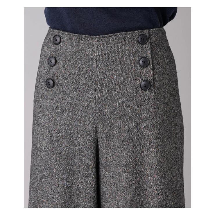 新品【Leilian レリアン】ツイード ガウチョパンツ ワイドパンツ 17＋