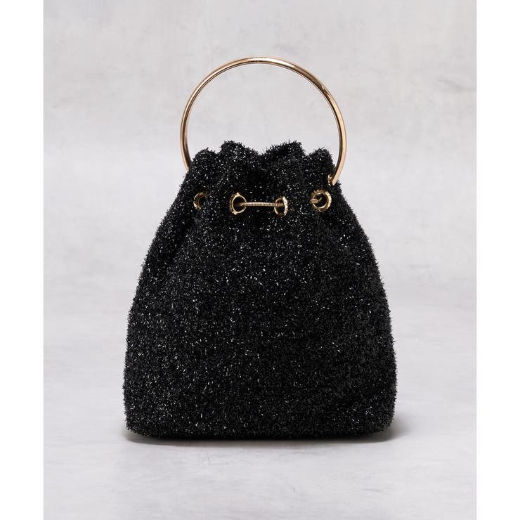 【美品】ランバンオンブルー　エタンセル ドローストリングショルダーバッグ LANVIN en Bleu ショルダーバッグ バッグ エタンセル ドロー