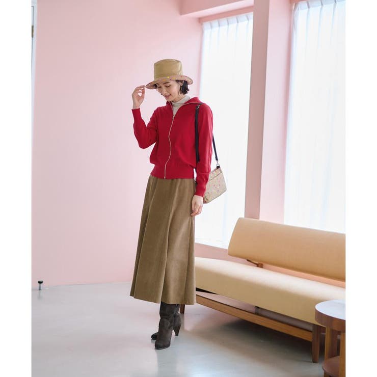 洗えるジップアップカーディガン[品番：LAVW0017447]｜CARA O CRUZ