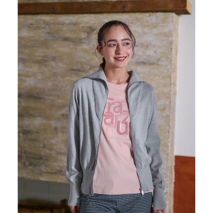 洗えるジップアップカーディガン[品番：LAVW0017447]｜CARA O CRUZ