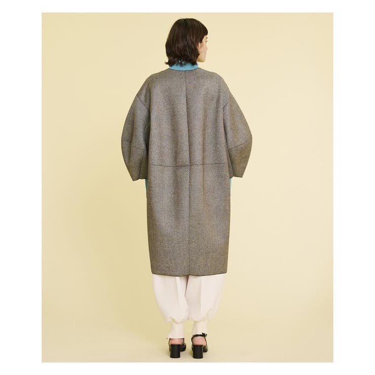 LANVIN en Bleu バイカラーボンディングコート バイカラーボンディングコート[品番：LAVW0006321]｜LANVIN en