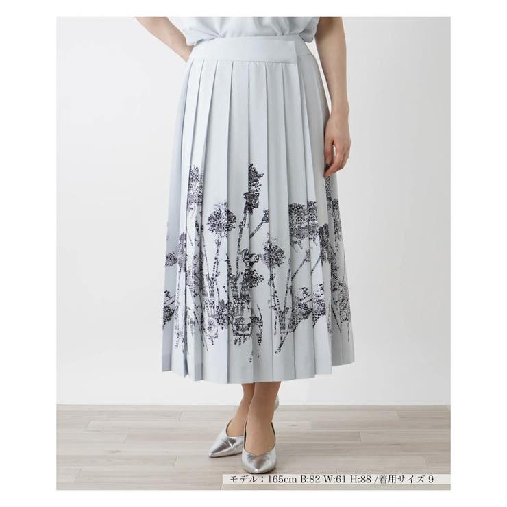 イタリア製 ラ プレスティック ウィストン シルク100％ プリーツスカート ♪ レリアンのプリーツスカート イタリア製 ラ プレスティック ウィストン