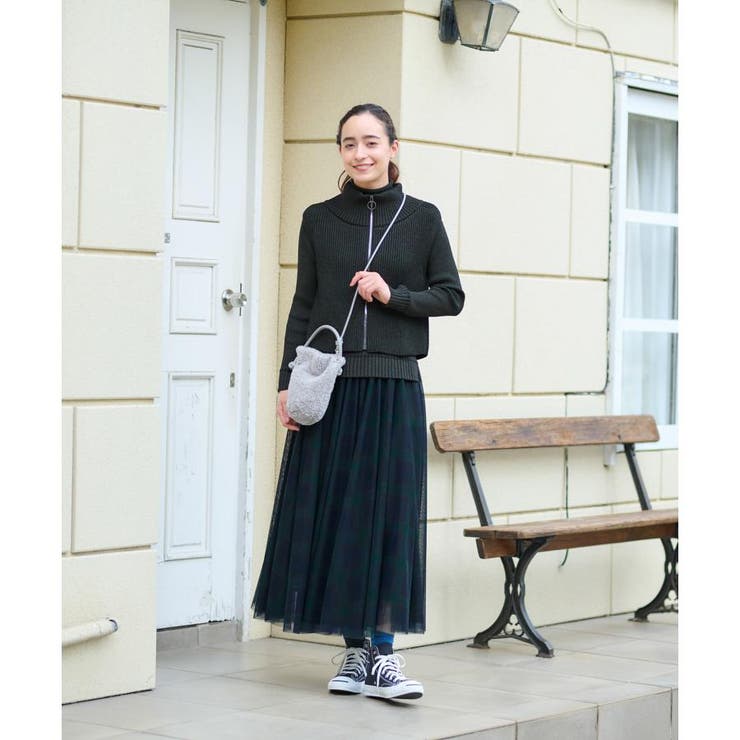 口コミ・レビューで人気商品を探そう 洗える チェックのチュールスカート[品番：LAVW0016691]｜CARA O スカート