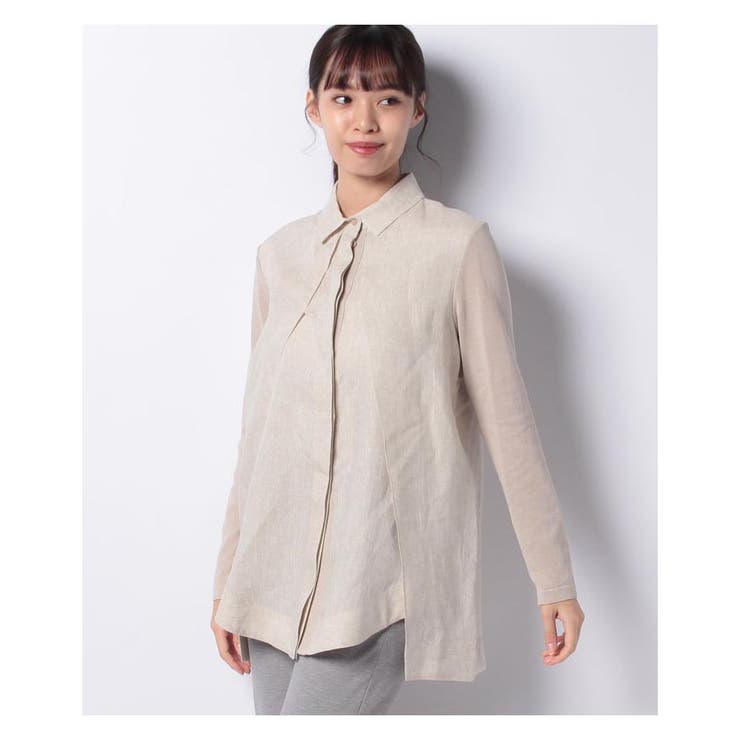 【即出荷】 長袖麻シャツ[品番：LAVW0000068]｜Leilian（レリアン）の トップス