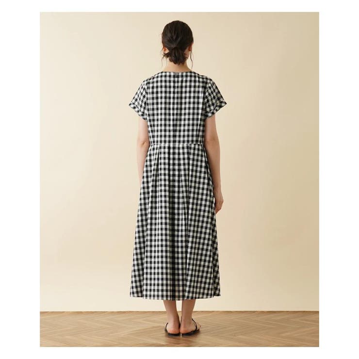 CARVEN カルヴェン ギンガムチェック ワンピース 36 美品 ドレス オードリールック ギンガムチェックワンピース｜JENNE(ジェンヌ