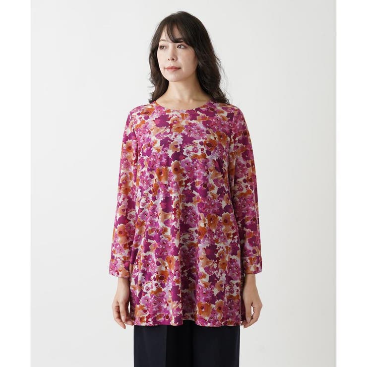 プリント柄チュニック[品番：LAVW0018392]｜Leilian PLUS HOUSE