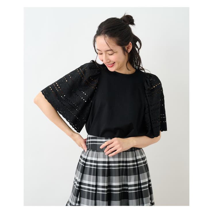 レリアン❤️新品❤️フレアースリーブニットストレッチプルオーバー黒13＋ フレアスリーブセーター【FASHION SUITE】|レリアン | レリアン公式