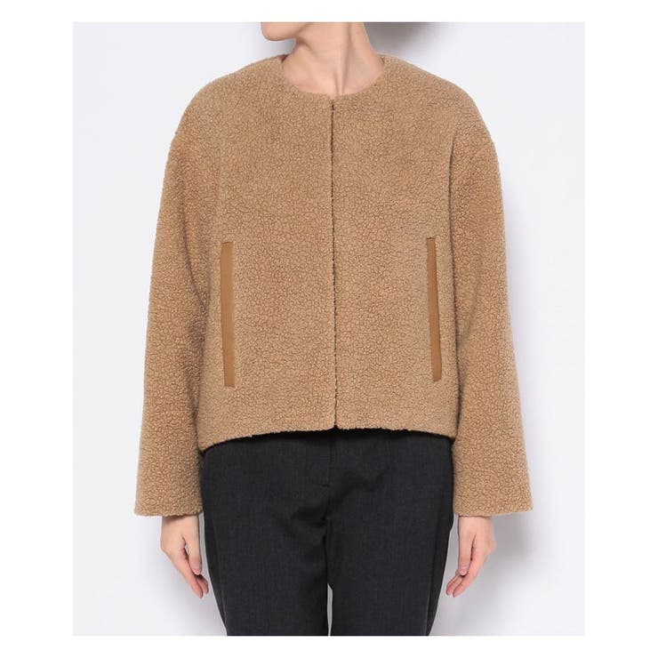 ノーカラーボアジャケット[品番：LAVW0006542]｜LANVIN COLLECTION