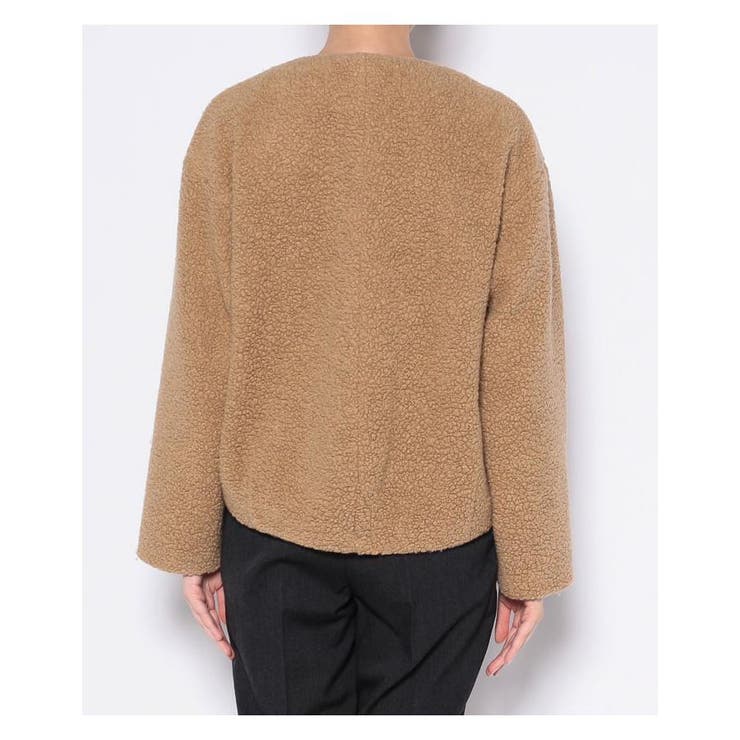 ノーカラーボアジャケット[品番：LAVW0006542]｜LANVIN COLLECTION