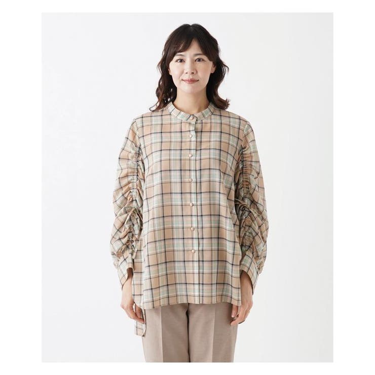 極美品♡レリアン プラスハウス チュニック チェック 17+/希少サイズ 21年 極美品♡レリアン プラスハウス チュニック チェック 17+/希少
