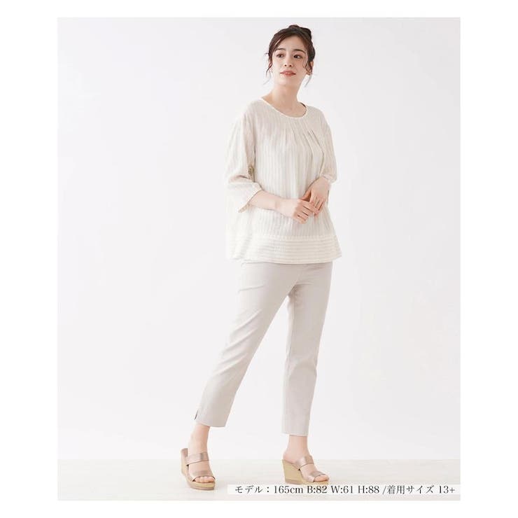 シャーリングスリーブブラウス | Leilian PLUS HOUSE | 詳細画像10