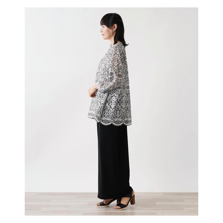 カットワークレースブラウス[品番：LAVW0015592]｜Leilian PLUS