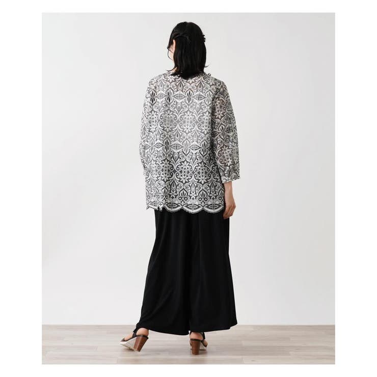 カットワークレースブラウス[品番：LAVW0015592]｜Leilian PLUS